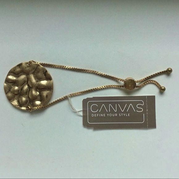 🆕🌟CANVAS Gold Statement Bolo Bracelet - Picture 3 of 5